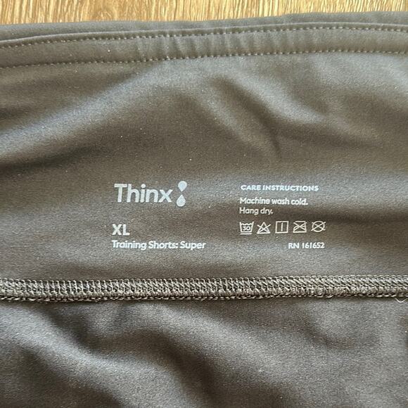 THINX Black Training Super Athletic Shorts Size XL - Picture 2 of 4